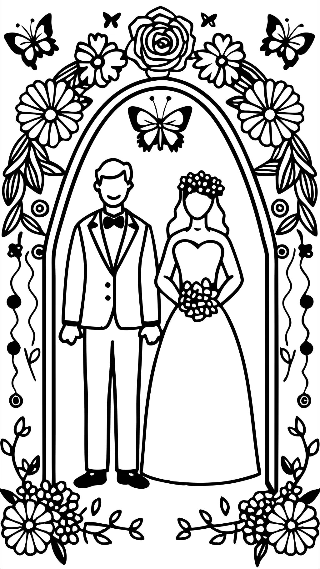 wedding coloring page